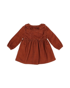 Кирпичное мини-платье в клетку для девочек Buho