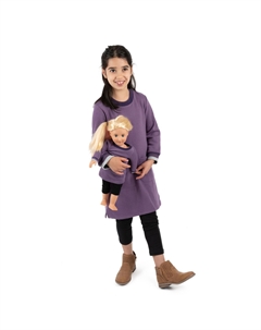 Спортивное платье для девочек и подходящее кукольное платье, фиолетовый Leveret