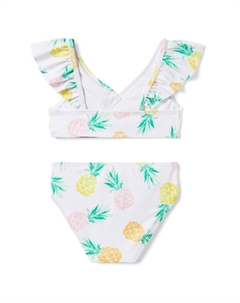 Раздельный купальник из переработанного материала с оборками и ананасами, мультиколор Janie and jack