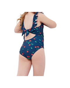 Детский цельный купальник с круглым вырезом цвета вишни GTK Gottex