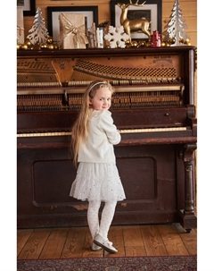 Юбка из блестящего тюля Off White Deux par deux