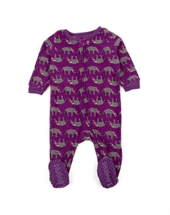 Детская флисовая пижама с фиолетовым слоном Leveret
