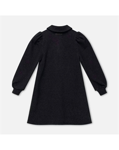 Детское темно-серое платье из органического трикотажа My little cozmo