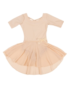 Юбка с короткими рукавами для девочек, бежевый Leveret