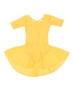 Юбка с короткими рукавами для девочек, желтый Leveret