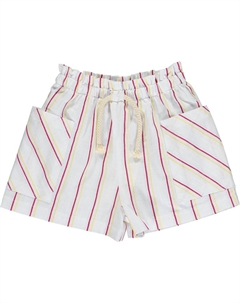 Белые шорты в полоску для девочек, белый Vignette