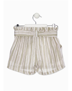 Бежевые классические шорты в полоску для девочек, бежевый Losan