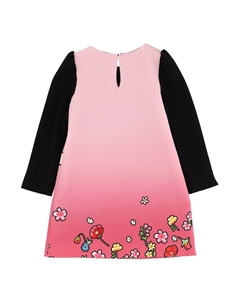 Розово-черное платье для Суперкрошек, розовый Monnalisa