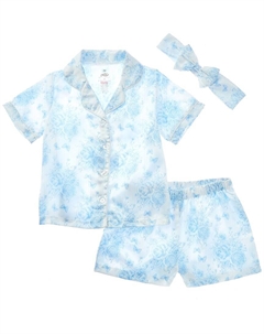 Атласный короткий пижамный комплект Prima, синий Tutu couture