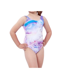 Сплошной купальник с круглым вырезом для девочек цвета Gtk Purple Unicorn Gottex