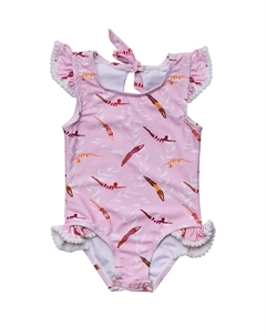 Купальник Diving Diva с оборками, розовый Snapper rock