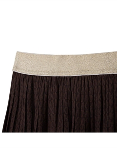 Коричневая юбка со складками, коричневый Michael kors