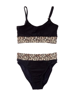 Комплект бикини из 2 предметов с поясом, черный Pilyq