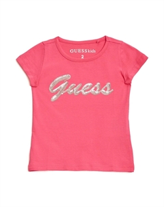 Большая футболка с логотипом Malika (2–6), цвет Pink Punch Guess factory