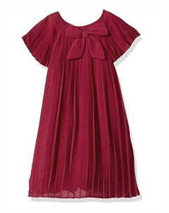 Бордовое Плиссированное Платье Для Девочек, бордовый Mudpie