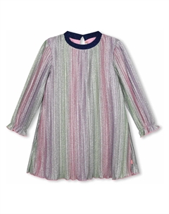 Переливающееся платье в разноцветную полоску, мультиколор Billieblush