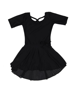 Юбка с короткими рукавами для девочек, черный Leveret