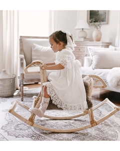 Льняное платье Katherine с вышивкой, белый Petite maison kids