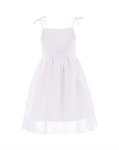 Белое платье с бантом на плечах, белый Mimi tutu