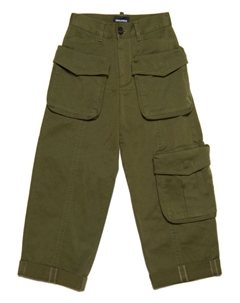 Брюки с нашивкой-логотипом, зеленый Dsquared2