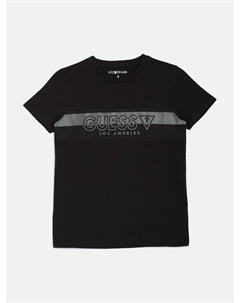 Футболка с сетчатым логотипом (7–16), черный Guess factory