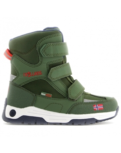 Зимние ботинки Kid's Lofoten Winter Boots, цвет Forest Green/Flame Orange Trollkids