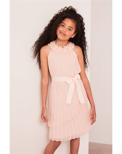 Плиссированное шифоновое платье для выхода в свет, розовый Lipsy