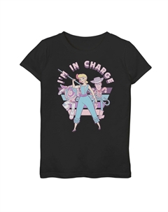 Футболка с рисунком «Я главный» для девочек 7–16 лет Disney/Pixar «История игрушек» Little Bo Peep, черный Licensed character
