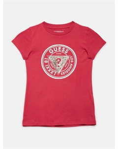 Футболка с украшенным логотипом Cheska (2–6), цвет Viva Pink Guess factory