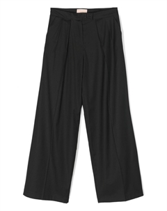 Брюки палаццо с завышенной талией, черный Elisabetta franchi la mia bambina