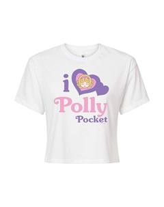 Укороченная футболка Polly Pocket Love для юниоров, белый Licensed character