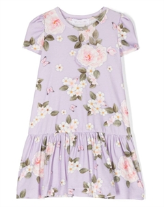 Платье-футболка с принтом, фиолетовый Monnalisa