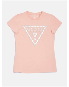 Футболка с логотипом и цепочкой со стразами (7–14), цвет Blossom Light Pink Guess factory