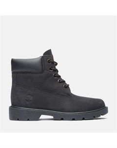 Классические 6-дюймовые водонепроницаемые ботинки Junior, цвет Black Nubuck Timberland
