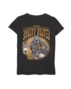 Футболка с графическим рисунком и портретом в стиле ретро для девочек 7–16 лет, «Звездные войны», «Мандалорский охотник за головами» Star wars