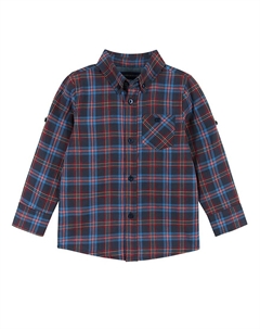 Двусторонняя рубашка на пуговицах, синий Andy & evan