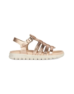 Кожаные сандалии Soleima с ремешками, желтый Geox