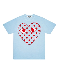 Футболка с синим сердечком, синий Comme des garcon