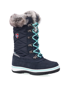 Зимние ботинки Girl's Holmenkollen Snow Boots, цвет Navy/Mint Trollkids