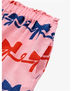 Розовые тканые шорты Ribbon Bow, розовый Bobo choses