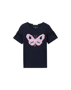 Футболка с принтом, цвет sky captain blue Tom tailor