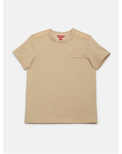 Футболка с круглым вырезом с тиснением Khaleb (7-16), цвет Travertine Sand Guess factory