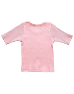 Розовый топ из органических ребрышек с курицей, розовый Pink chicken