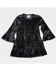 Черное бархатное платье из мятого бархата для девочки, черный Bit'z kids