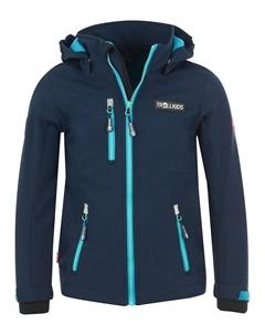 Куртка софтшелл Softshell Jacke Preikestolen, цвет Marineblau/Türkis/Mint Trollkids