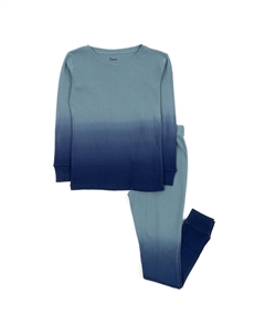 Детские хлопковые пижамы из двух предметов Tie Dye для мальчиков, цвет Tie Dye Blue Leveret