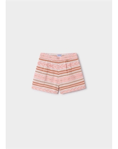 Жаккардовые шорты для девочек цвета фламинго Mayoral