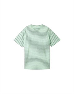 Футболка с принтом, цвет pastel apple green grey stripe Tom tailor