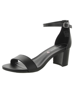 Сандалии JCarrson для девочек из искусственной кожи с ремешком на щиколотке, цвет Black Smooth Steve madden