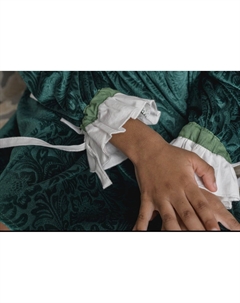 Зеленое велюровое платье Everly Damask, зеленый Petite maison kids